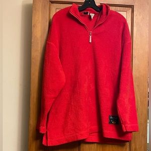 Route 66 Men’s Pullover 1/4 Zip Red Sweater - Size Large - Y2K